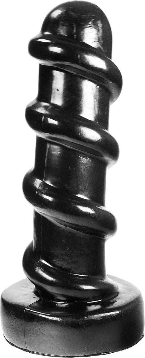Dark Crystal XXL Geribbelde Dildo 27,5 x 7,3 cm - zwart