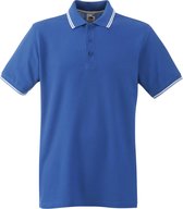 Fruit of the Loom Polo Tipped Royal Blue/White L