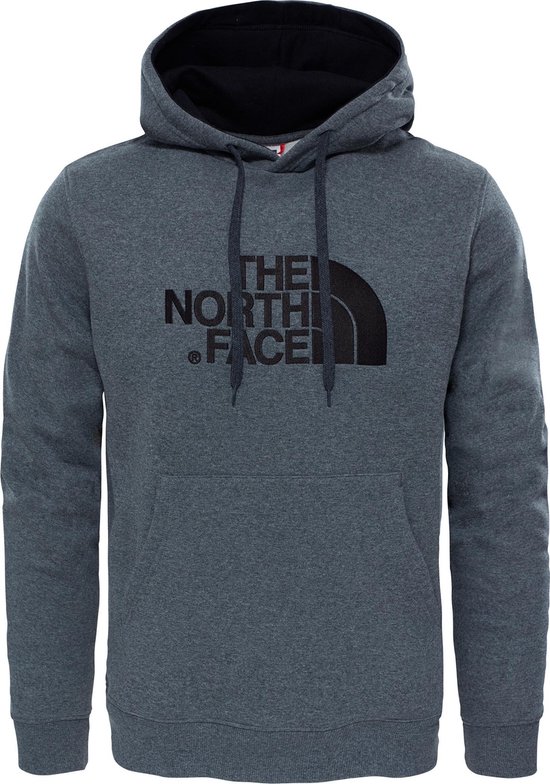 The North Face Drew Peak Heren Outdoortrui - TNF Medium Grey Heather/TNF Black - Maat XL