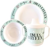 Oma's Keuken servies set mint incl. tuit