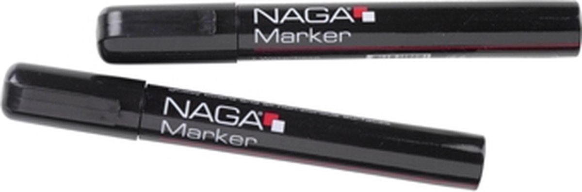Naga marker voor glasborden 16 mm zwart blister 2 stuks