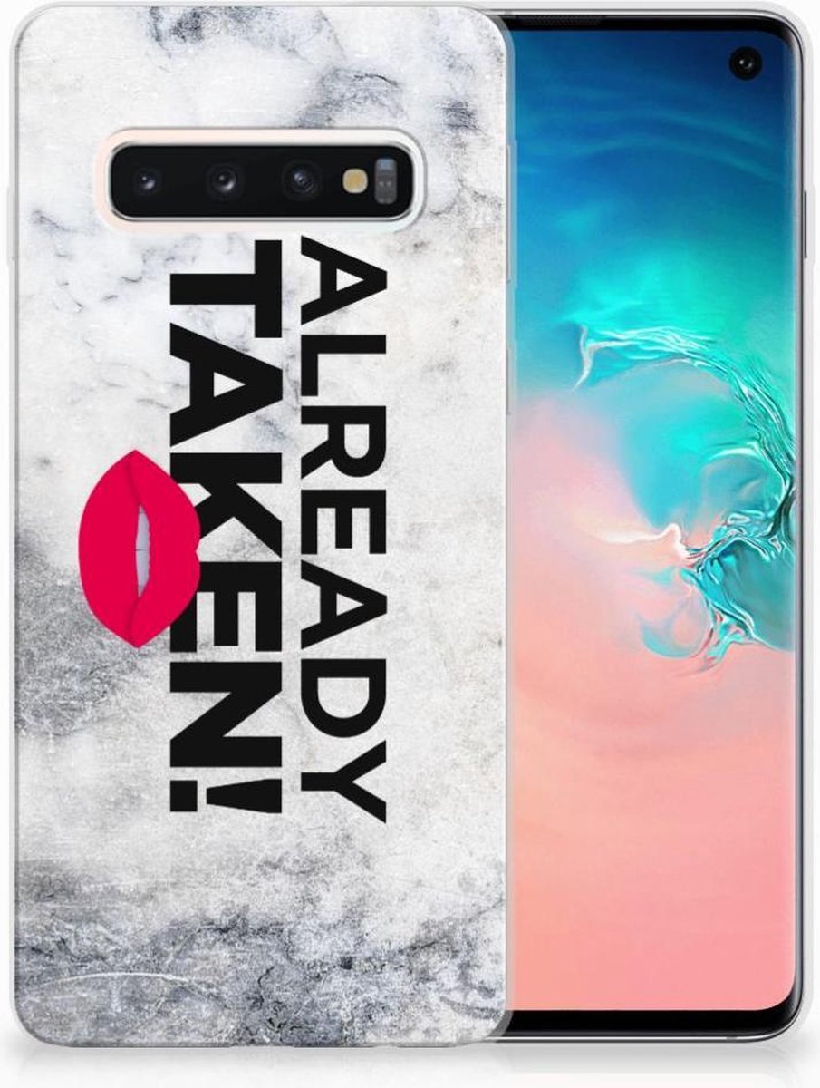 Samsung Galaxy S10 Siliconen hoesje met naam Already Taken White