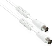 Alcasa S-PAK01 coax-kabel 1 m F Wit