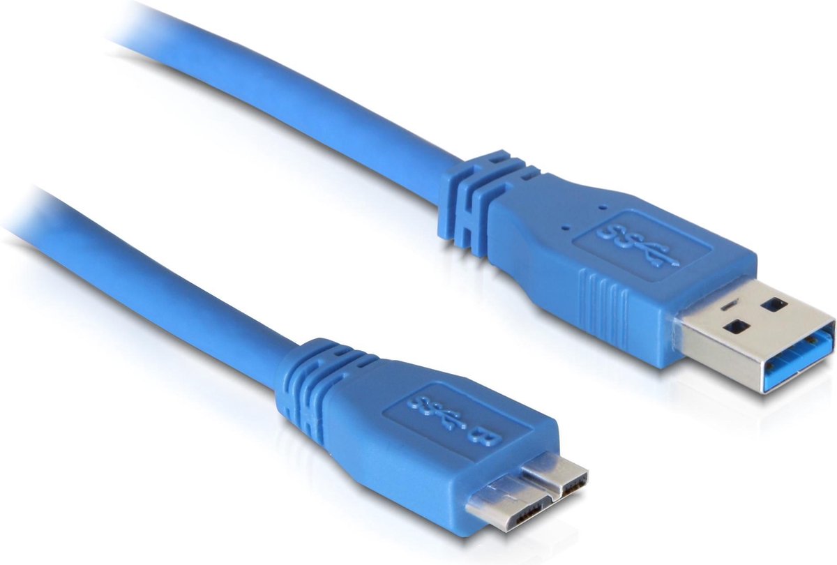 Image of Delock Cable USB 3.0 type-A male > USB 3.0 type Micro-B male 5 m blue