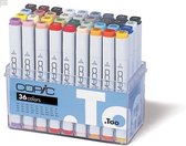 Copic markers, assortiment 36 kleuren