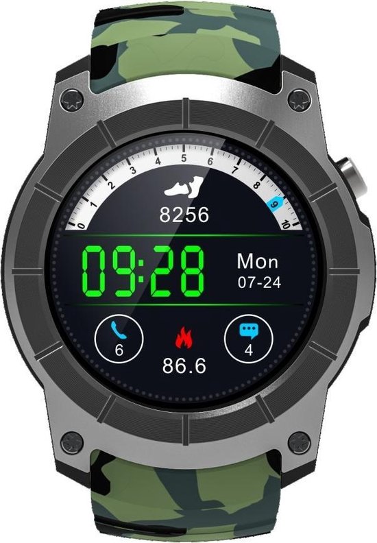 Sport horloge - Smart watch - camouflage - GPS - Stappenteller - -... | bol.com