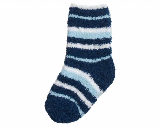 katoen Het beste deeltje fleece sokken streepjes blauw | bol.com
