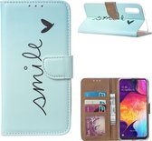 Xssive Hoesje voor Samsung Galaxy A70 - Book Case - Smile