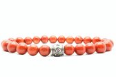 Beaddhism - Armband - Rojo - Guru - 8 mm - 21 cm