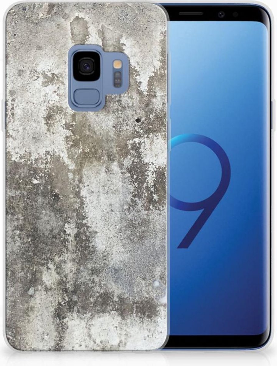Samsung Galaxy S9 TPU Siliconen Hoesje Beton Print