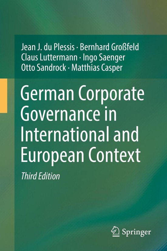 Law and Criminology (R0) - German Corporate Governance in In ... - cover