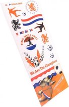 Oranje supporters raamstickers vellen 20 x 55 cm