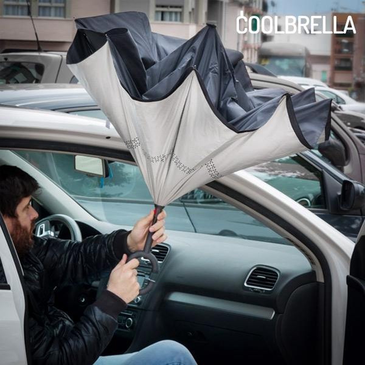 Rimpelingen onbekend boot Coolbrella Paraplu met Omgekeerde Sluiting | bol.com
