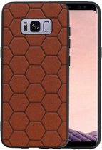 Bruin Hexagon Hard Case voor Samsung Galaxy S8