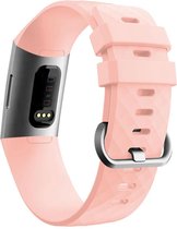 HappyWatch Siliconen bandje - Fitbit Charge 3 - Roze - Small