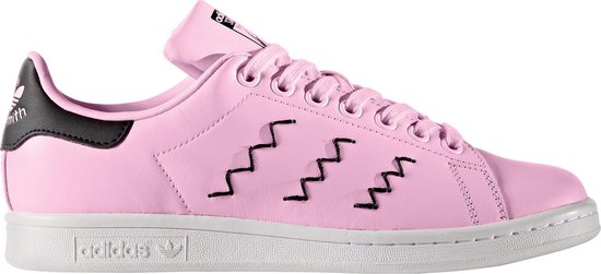 adidas Stan Smith Sneakers - Maat 41 1/3 - Vrouwen - roze/zwart/wit |  bol.com