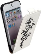 Flip Case Cover Hoesje Apple iPhone 5/5S Dragon Tattoo