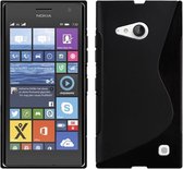 Nokia Lumia 735 Silicone Case s-style hoesje Zwart