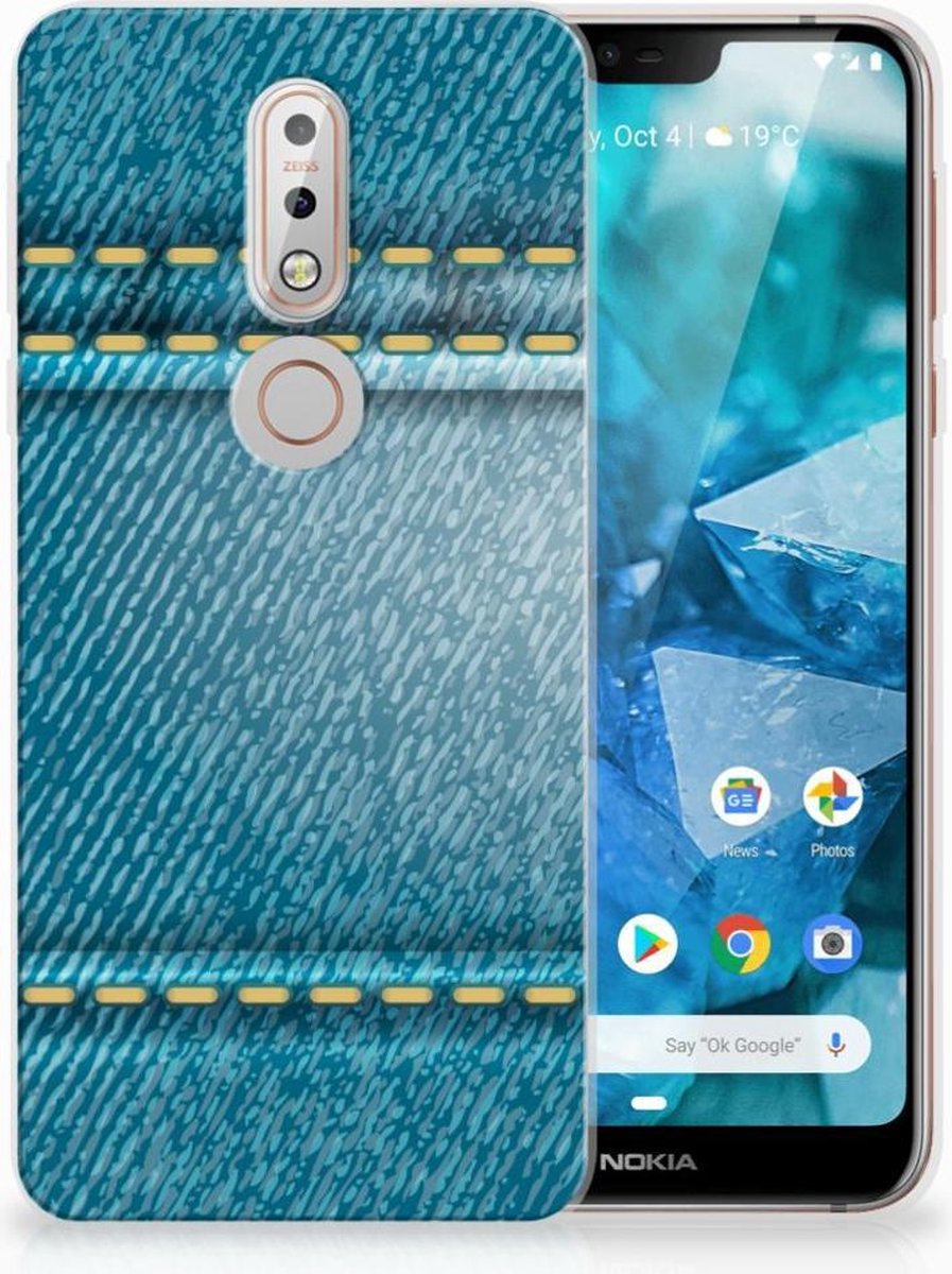 Nokia 7.1 Silicone Back Cover Jeans