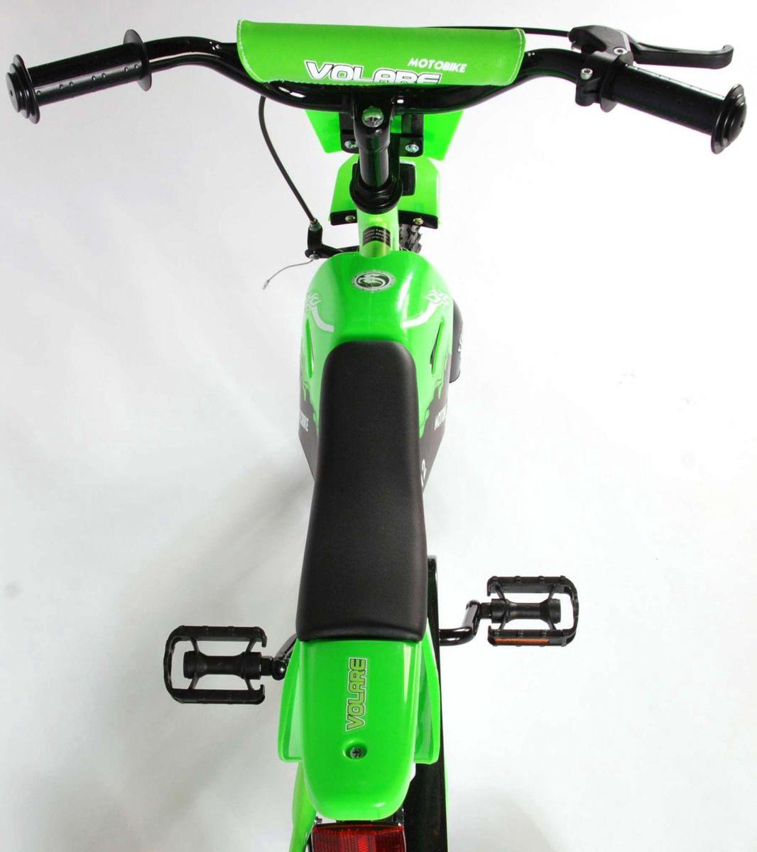 Vélo enfant Volare Motobike - Garçons - 12 pouces - Vert - 95% assemblé |  bol