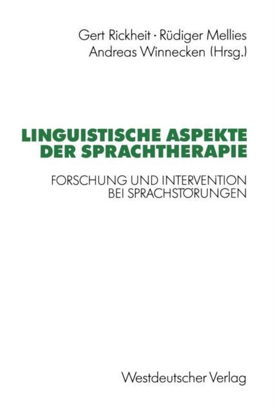 Psycholinguistische Studien- Linguistische Aspekte der Sprac ... - cover