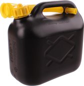 Dunlop Jerrycan 5 Liter - Benzine en Water - UN-Gecertificeerd voor Gevaarlijke Vloeistoffen - Incl. Trechter/Benzineslang - Zwart