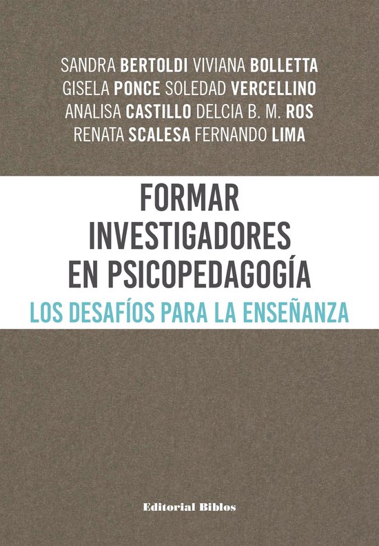 Formar investigadores en Psicopedagogía - cover