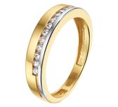 The Jewelry Collection Ring Zirkonia - Geelgoud (14 Krt.)