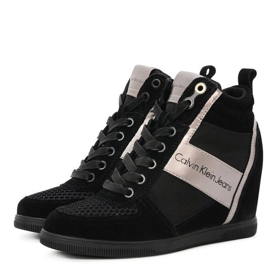 Calvin Klein Beth Zwarte Wedge Sneaker - CK Damesschoen - Maat:39 | bol