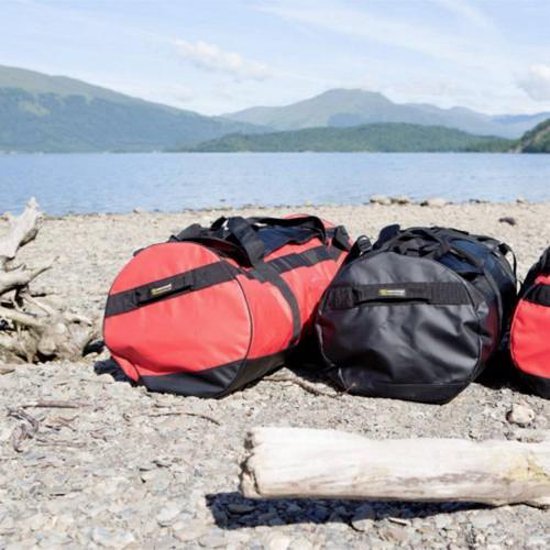 Sac De Voyage Highlander Lomond 65L - Toile Résistante, Rouge, Neuf