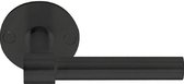 PBL15/50 deurkrukken L-model 15 mm geveerd op rond rozet mat zwart