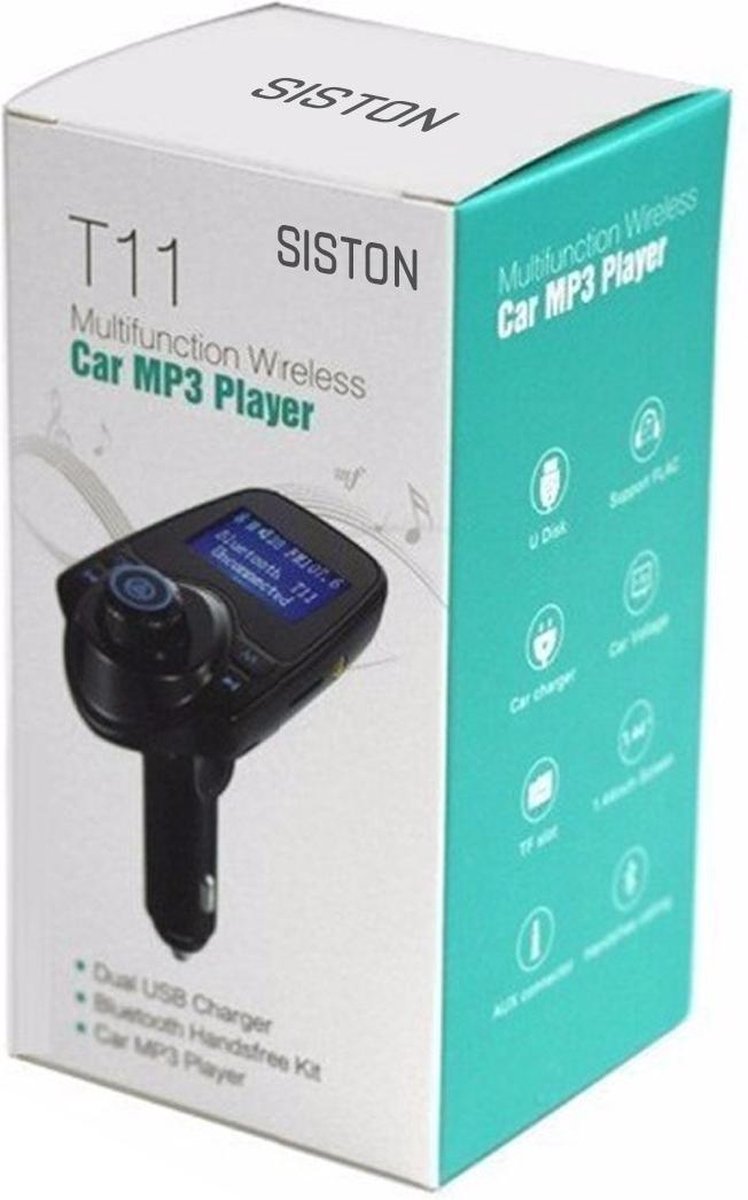 Bluetooth FM Transmitter, 120 ° Rotatie Auto Radio Adapter CarKit met 4  Music Play