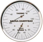 Finnsa Stoombad Sauna Thermometer Hygrometer RVS (Ø13cm)