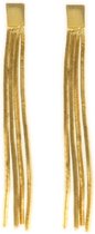 Behave® lange oorbellen goud-kleur 5,5cm