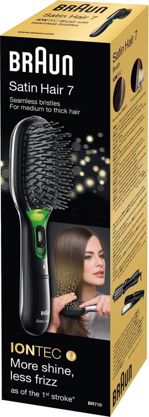 Braun Satin Hair 7 Brush BR710E Haarborstel - IONTEC technologie tegen  pluis - Zwart | bol.com
