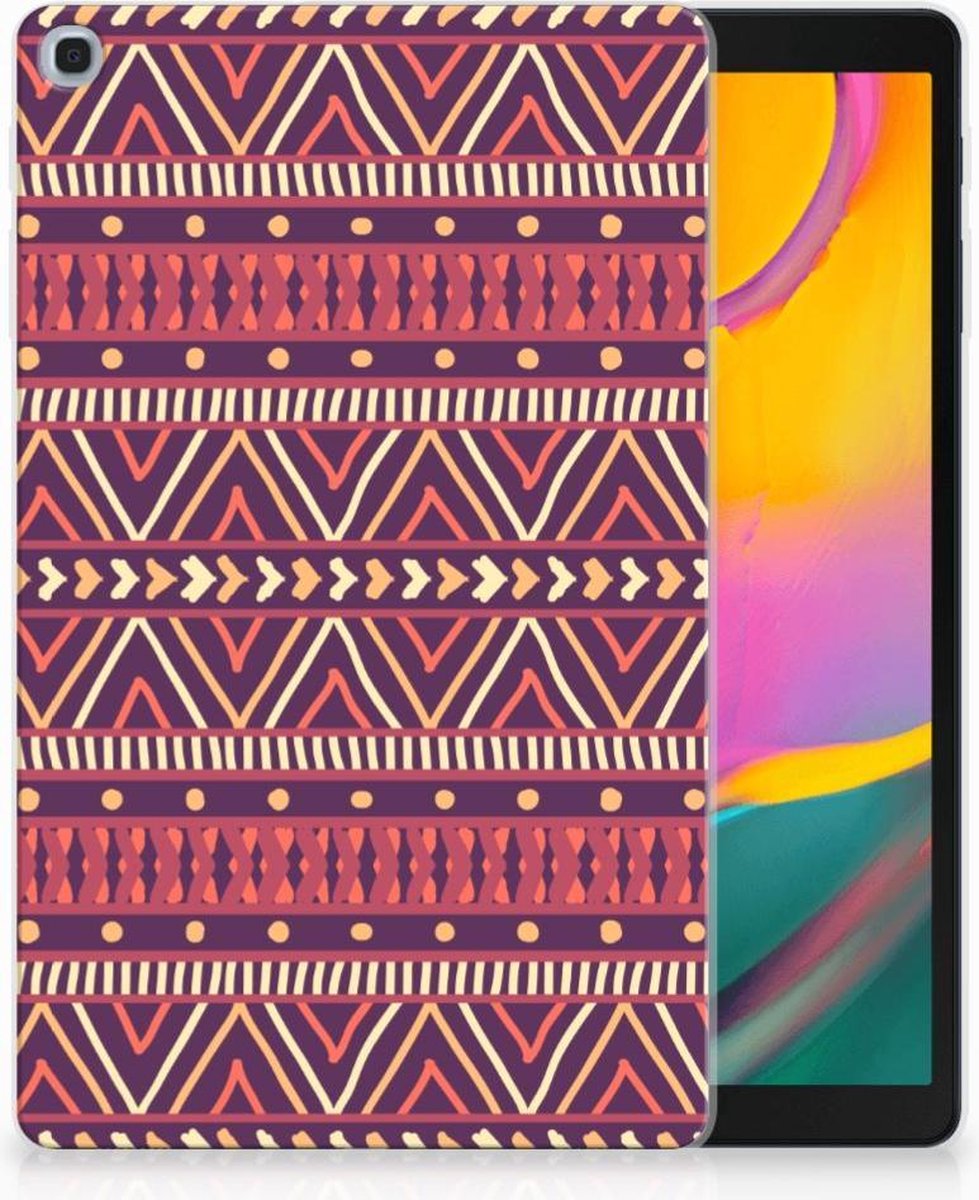 Back Cover voor Samsung Galaxy Tab A 10.1 (2019) Hippe Hoes Aztec Paars