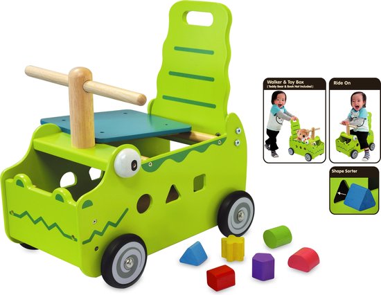 I'm Toy Loop/duwwagen Krokodil - Groen | bol.com