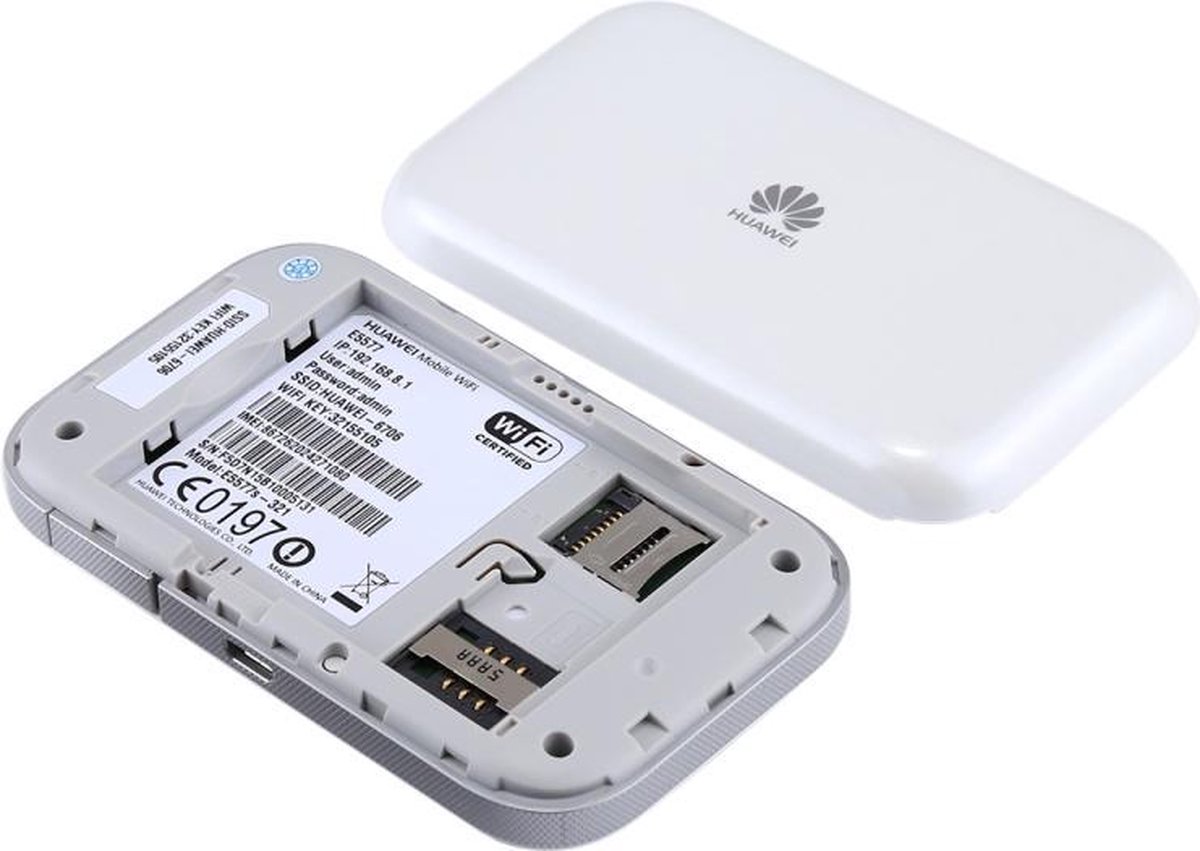 Huawei E5577Cs-321 draadloos en draagbaar Hotspot 4G WiFi Router met LCD  scherm wit | bol.com