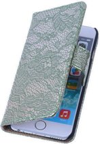 Lace Donker Groen iPhone 4 4s Book/Wallet Case/Cover