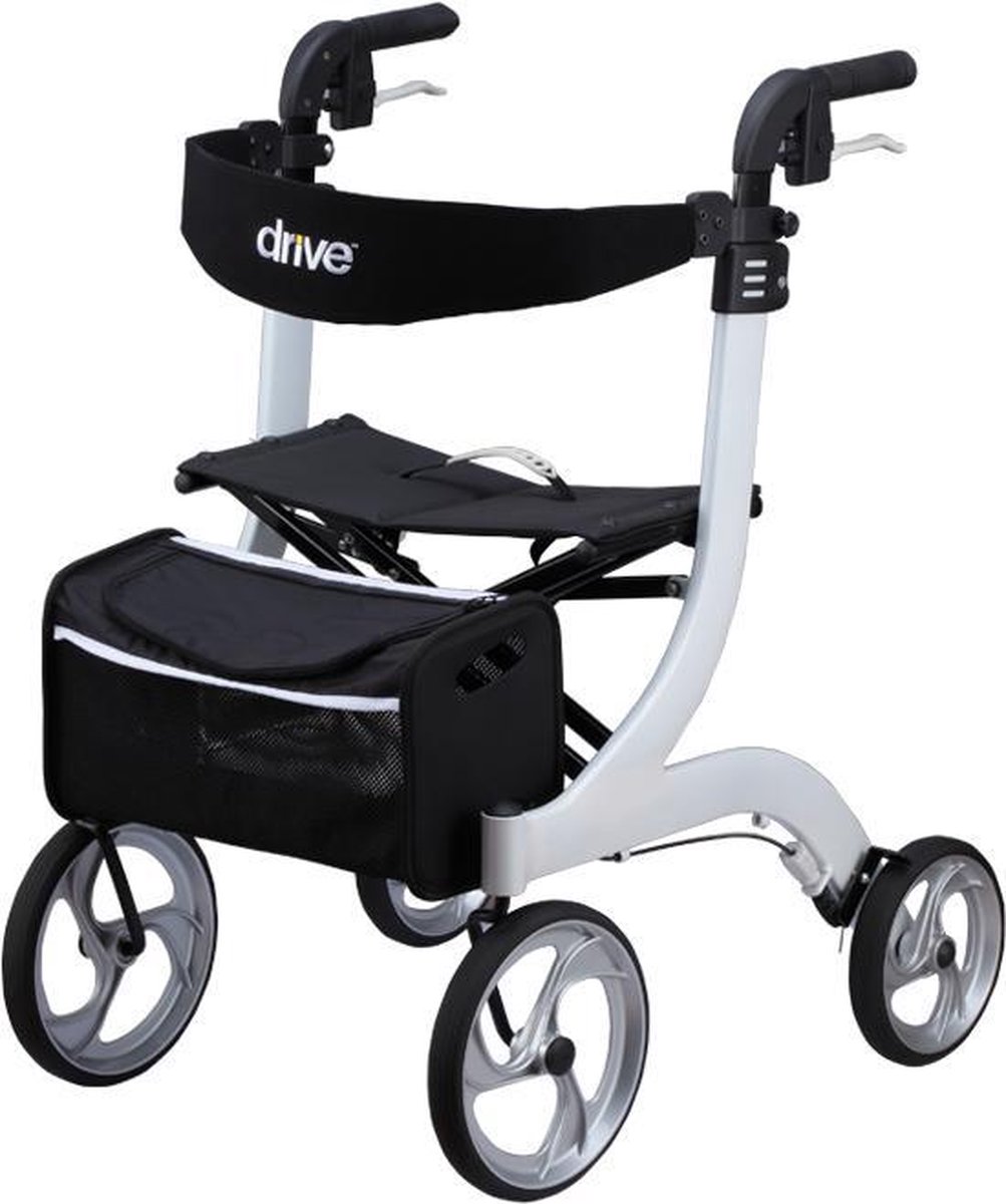 Rollator Drive Nitro wit large | Gebruikerslengte 1.80m - 1.95m