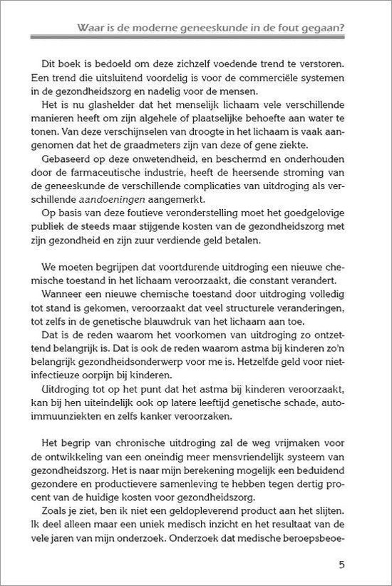 Water, het goedkoopste medicijn