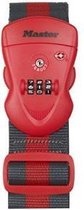 Bol.com MasterLock - Kofferriem met TSA Slot - 190 cm - Rood/Zwart aanbieding