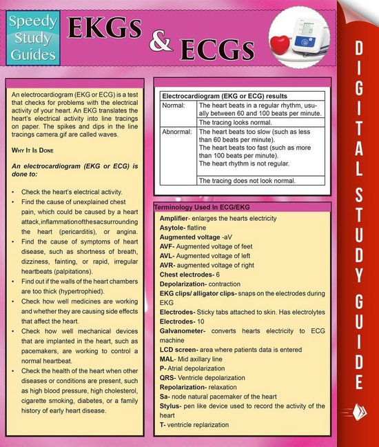 Ekgs And Ecgs (Speedy Study Guides) - cover