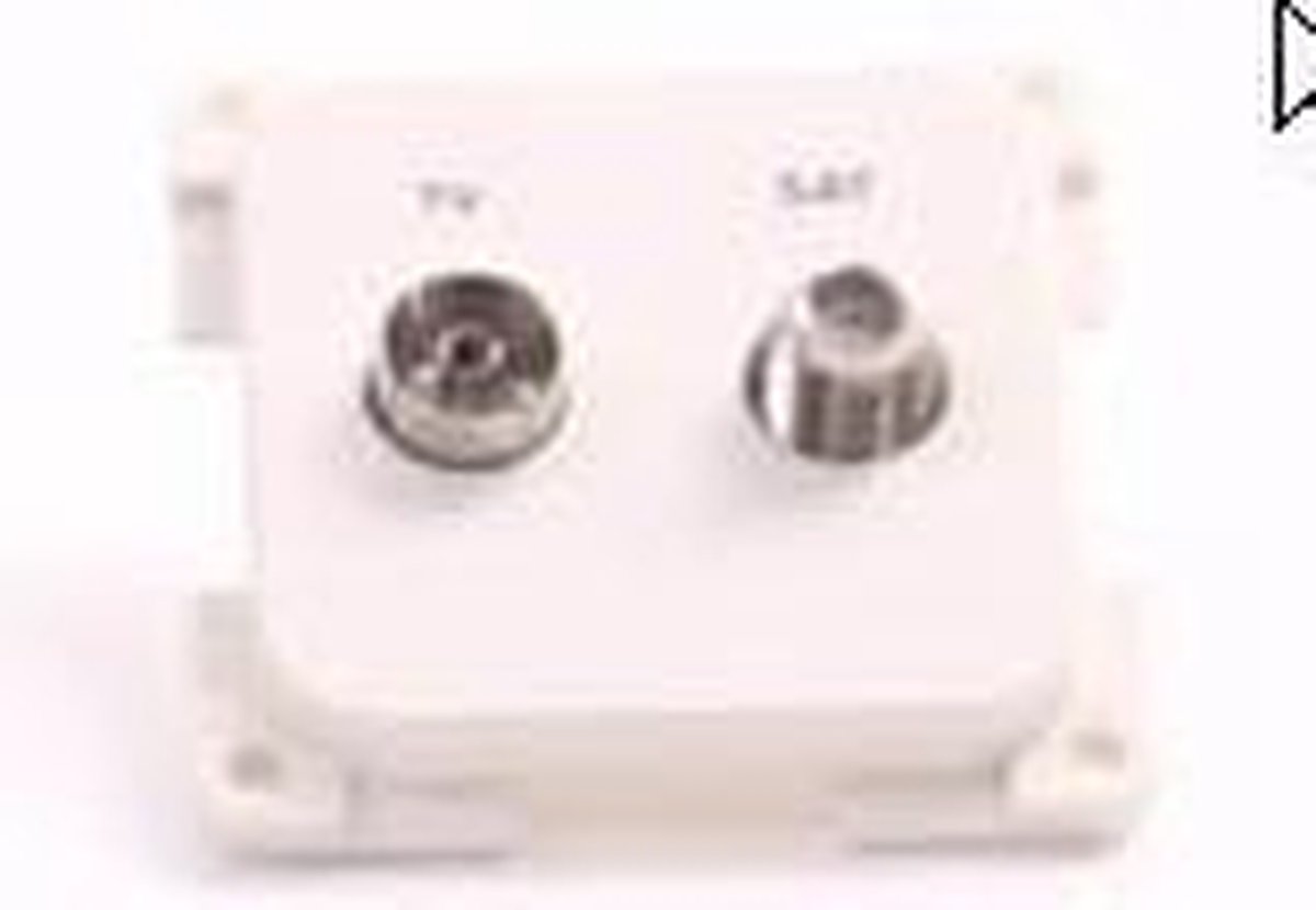 Presto Contactdoos TV + SAT Inbouw S-10.000 Wit