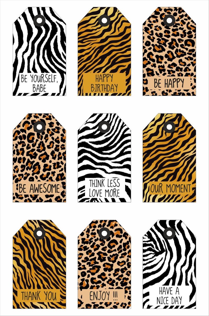 Wildlife Kadokaartjes - 36 Stuks - Kleine Wenskaartjes - Kadokaartjes