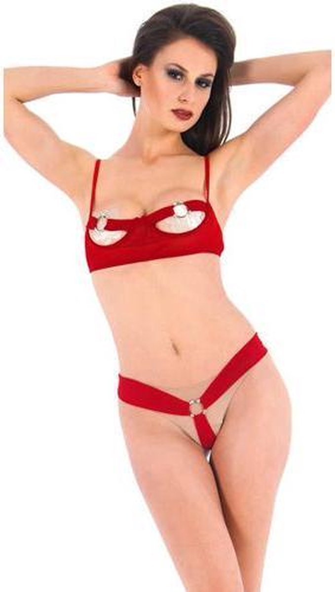 Goedkoopste Vixson Open Cup BH-Set - Rood