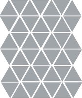 Driehoek muurstickers grijs - 45 stuks - 4,5x4,5cm