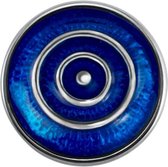 Quiges - Dames Click Button Drukknoop 18mm Cirkels Blauw - EBCM003