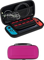Hoes Geschikt voor Nintendo Switch Case Hard Cover Bescherm Hoesje - Case Geschikt voor Nintendo Switch Hoes - Roze