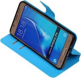 Blauw Samsung Galaxy J7 2016 TPU wallet case - telefoonhoesje - smartphone hoesje - beschermhoes - book case - booktype hoesje HM Book